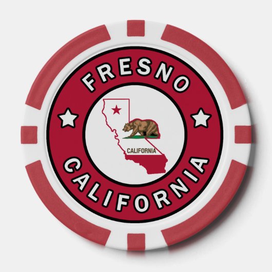 フレスノカリフォルニア ポーカーチップ (正面)