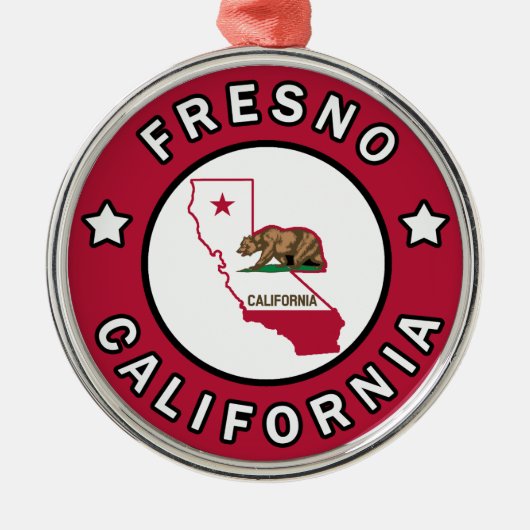 フレスノカリフォルニア メタルオーナメント (正面)