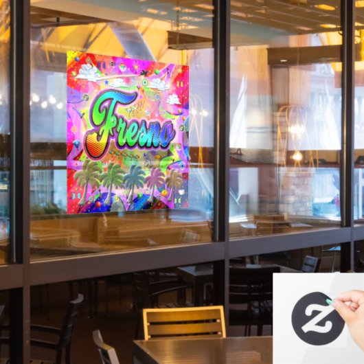 フレスノビスタウ表現ィンドウの固定 ウィンドウサイン (レストラン窓)