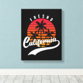 フレスノレトロサンセットキャンバスプリント キャンバスプリント (インサイチュ (ウッドフロア))