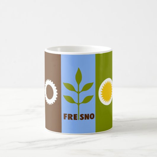 フレスノ国旗（カリフォルニア） コーヒーマグカップ (中央)