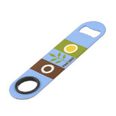 フレスノ市旗カリフォルニアバー鍵 スピード栓抜き (正面アングル)