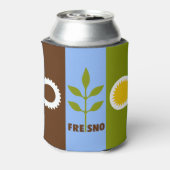 フレスノ市旗，カリフォルニアクーラーボックス 缶クーラー (缶裏面)
