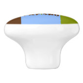 フレスノ市旗，カリフォルニア州セラミックノブ セラミックノブ (側面)