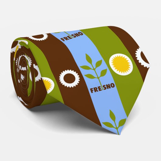 フレスノ市旗,カリフォルニア州ネックタイ ネクタイ (ロール)