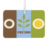 フレスノ市旗 カーエアーフレッシュナー (裏面)