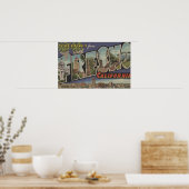 フレスノ,カリフォルニア – ラージレターのシーン ポスター (キッチン)