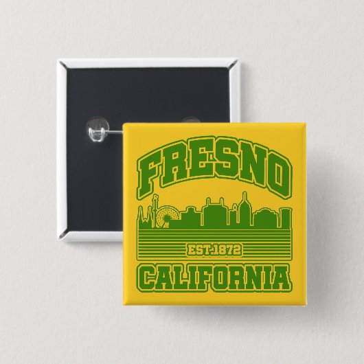 フレスノ,カリフォルニア 缶バッジ (正面&裏面)