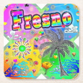 フレスノquadroシーズンズコースター スクエアペーパーコースター (正面)