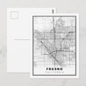 フレズノ地図 ポストカード (正面/裏面)