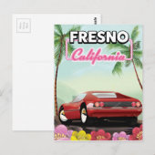 フレズノ カリフォルニア 旅行ポスター ポストカード (正面/裏面)