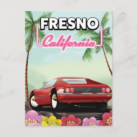 フレズノ カリフォルニア 旅行ポスター ポストカード (正面)