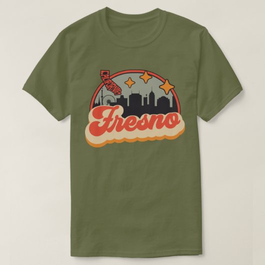 フレズノ, カリフォルニア Tシャツ (デザイン正面)