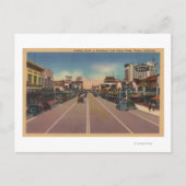 フレズノ、ブロードウェイで北カリフォルニアの眺め- ポストカード (正面)