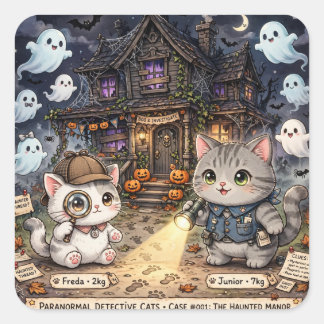 フレダとジュニア探偵猫のハロウィンミステリー スクエアシール