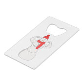 フレックス筋雪だるま クレジットカード栓抜き (裏面アングル)