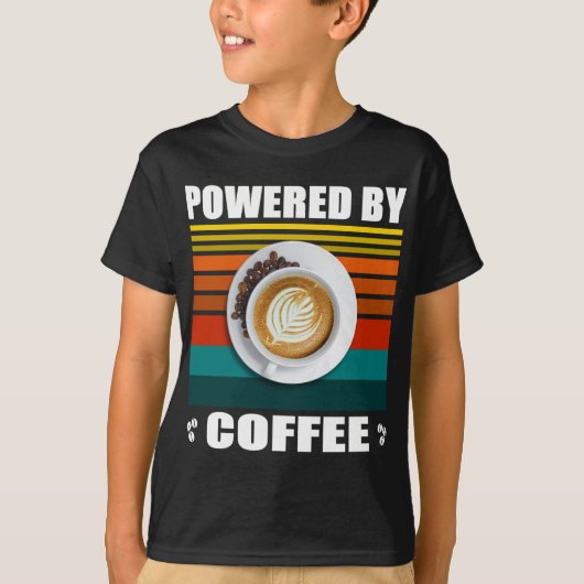 フレッシュおもしろいコーヒMを実在使ったグルメ好き Tシャツ (正面)