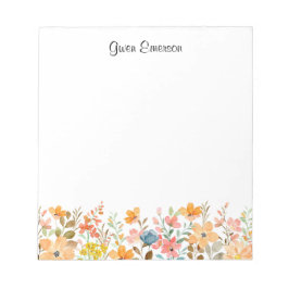 フレッシュおよびモダンフローラデザイン ノートパッド