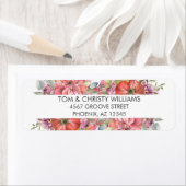 フレッシュかわいらしフローラガーデン差出人住所 ラベル (インサイチュ)