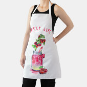 フレッシュさくらんぼドリンクエプロンカスタム文字 エプロン (インサイチュ)