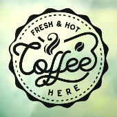 フレッシュでホットなコーヒーあります ウィンドウサイン (シート3)