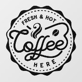 フレッシュでホットコーヒーあります ウィンドウサイン (シート)