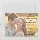 フレッシュでロマンチックなポートレート　ラスティックフォトウェディング 招待状 (正面/裏面)