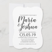 フレッシュで明るい緑のレモンサイロパターンの結婚式 招待状 (正面)