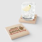 フレッシュなコーヒー単語アート ストーンコースター (横)