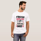フレッシュなコーヒー単語アート Tシャツ (正面フル)