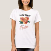 フレッシュなジョージア産の桃 桃好き Tシャツ (正面)