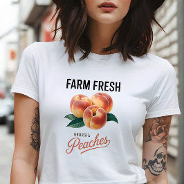 フレッシュなジョージア産の桃 桃好き Tシャツ