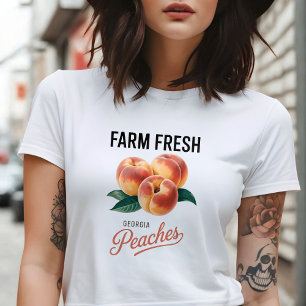 フレッシュなジョージア産の桃 桃好き Tシャツ