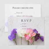 フレッシュなスイートピー RSVP カード (正面/裏面)