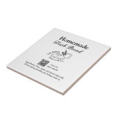 フレッシュなパン焼き屋に名前成分を追加Q rコードh タイル (側面)