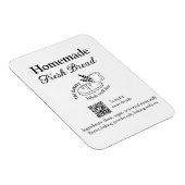 フレッシュなパン焼き屋に名前成分を追加Q rコードh マグネット (右側)