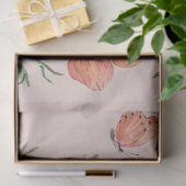 フレッシュなピンクとオレンジの花のデコパージュ 薄葉紙 (ギフト)