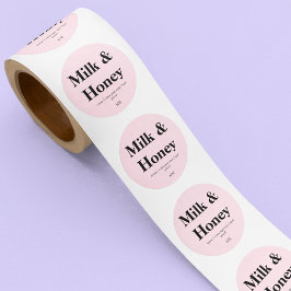 フレッシュなピンクのパッケージ キャンドル ブランド 手作り ラウンドシール