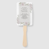 フレッシュなピンク グレイ ローズ フローラル ウォーターカラー プログラム ハンドファン (正面)