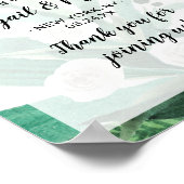 フレッシュな葉の植物造幣局結婚の歓迎サイン ポスター (角)