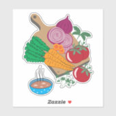 フレッシュな野菜とハーブのステッカー シール (シート)