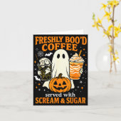 フレッシュにブーっとコーヒー スクリームと砂糖添え カード (黄色い花)