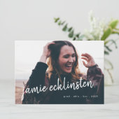 フレッシュはっきりしたとスクリプトのグラード名2枚の写真 案内状 (スタンド正面)