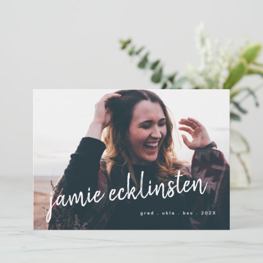 フレッシュはっきりしたとスクリプトのグラード名2枚の写真 案内状 (スタンド正面)