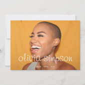 フレッシュはっきりしたとスクリプト大学院の2枚の写真 案内状 (正面)