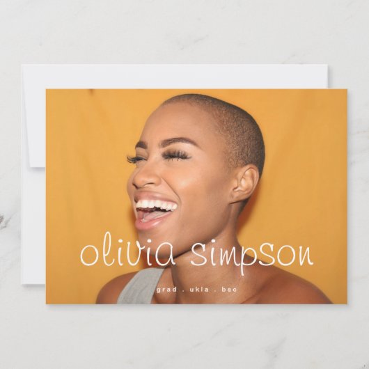 フレッシュはっきりしたとスクリプト大学院の2枚の写真 案内状 (正面)