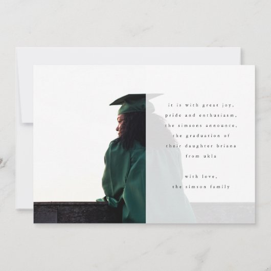 フレッシュはっきりしたとスクリプト大学院の2枚の写真 案内状 (裏面)