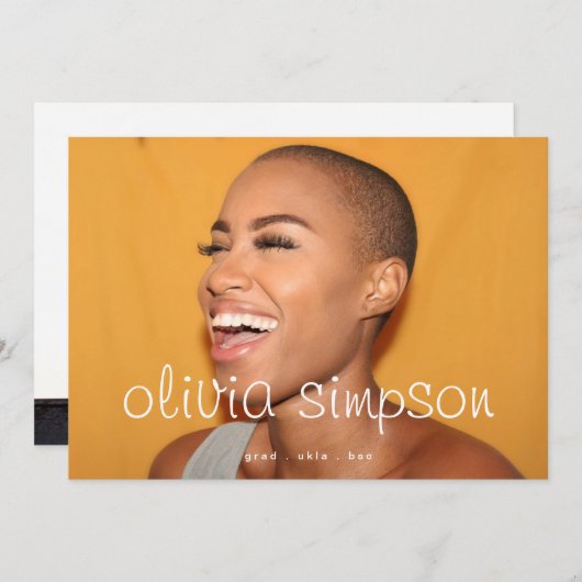 フレッシュはっきりしたとスクリプト大学院の2枚の写真 案内状 (正面/裏面)