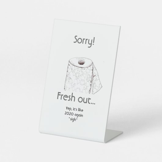 フレッシュアウトトイレ紙 台座サイン (正面)