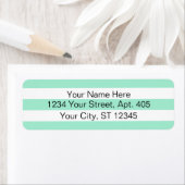 フレッシュアクアストライプパーソナライズされたズ ラベル (インサイチュ)